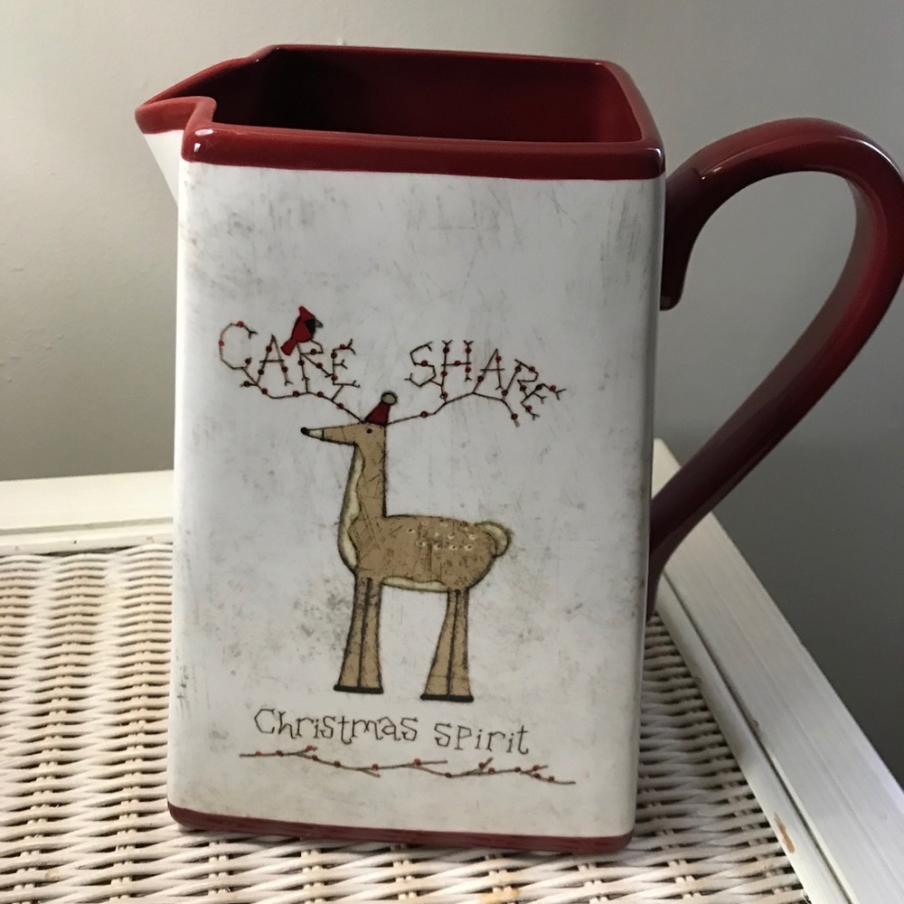 THE NATURE OF CHRISTMAS LARGE PITCHER